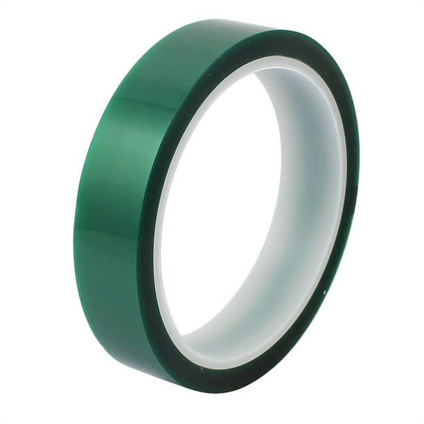 PCB Insulation Etc High Temperature Tape 20mm Width 33M Length Green PET High Temperature Heat Resistant Tape For Masking 5PCS 